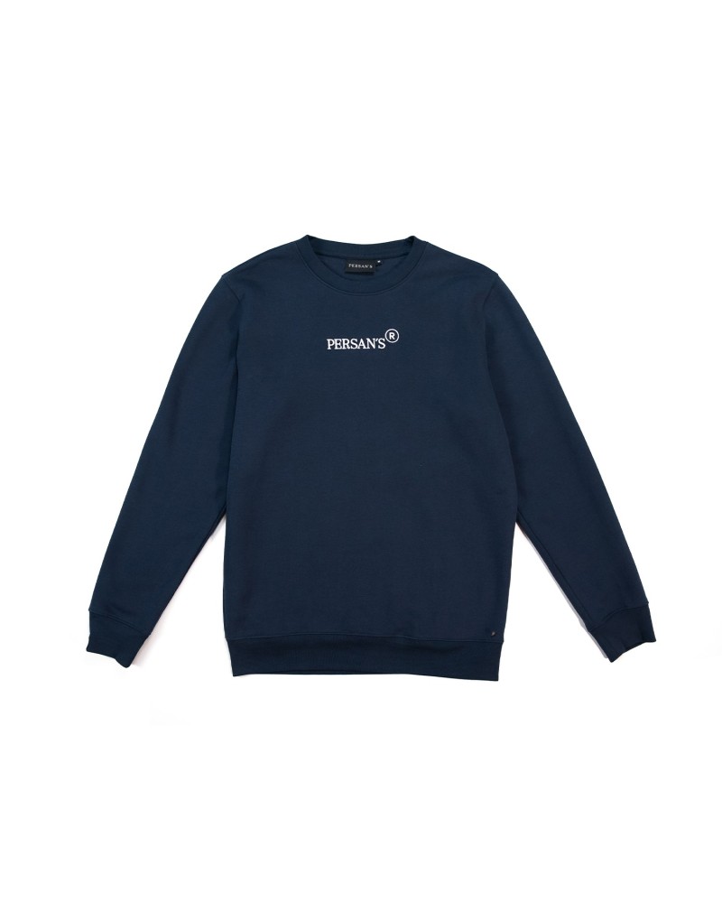 Sudadera Clásica Bordada Azul Marino